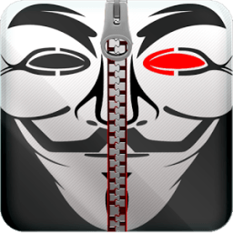 Hacker zipper screen lock icon