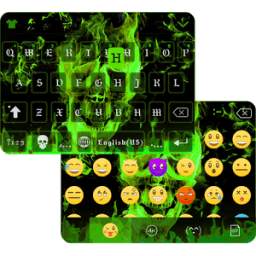 Hell Fire Emoji Keyboard Theme
