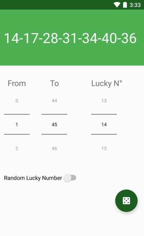 Lucky Number Shaker screenshot 1