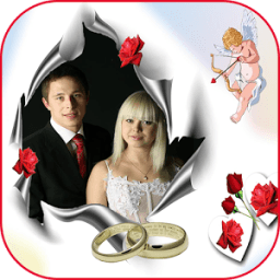 صورتك و صورة حبيبك في اطار قلب icon