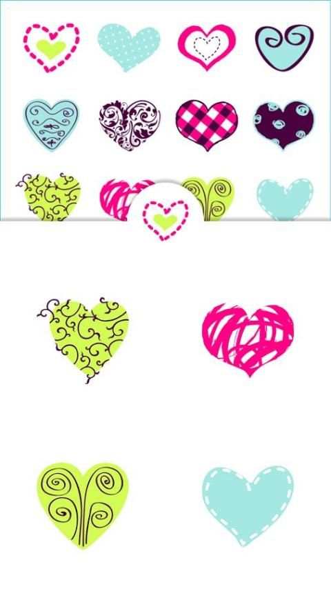 Sweet Cute Love Heart Stickers 2 تصوير الشاشة