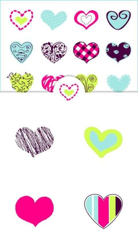 Sweet Cute Love Heart Stickers 1 تصوير الشاشة