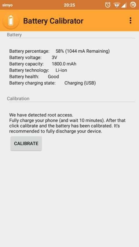 Battery Calibrator (non-)root screenshot 1