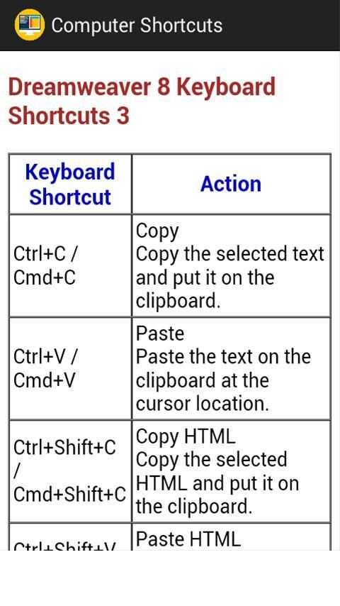 Computer Shortcuts 3 تصوير الشاشة