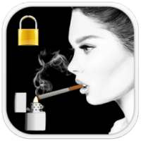 Girl Smoking Cigarette Lock