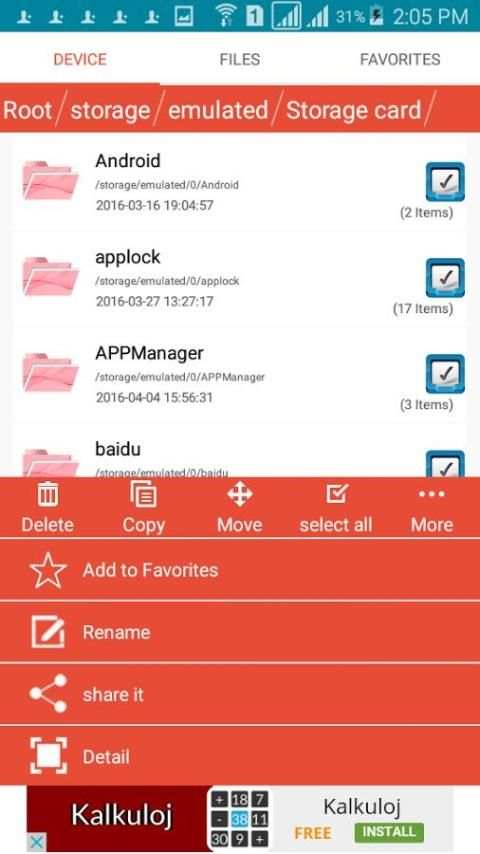 My Files screenshot 2