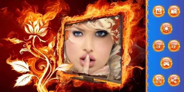 Fire Photo Frame स्क्रीनशॉट 1