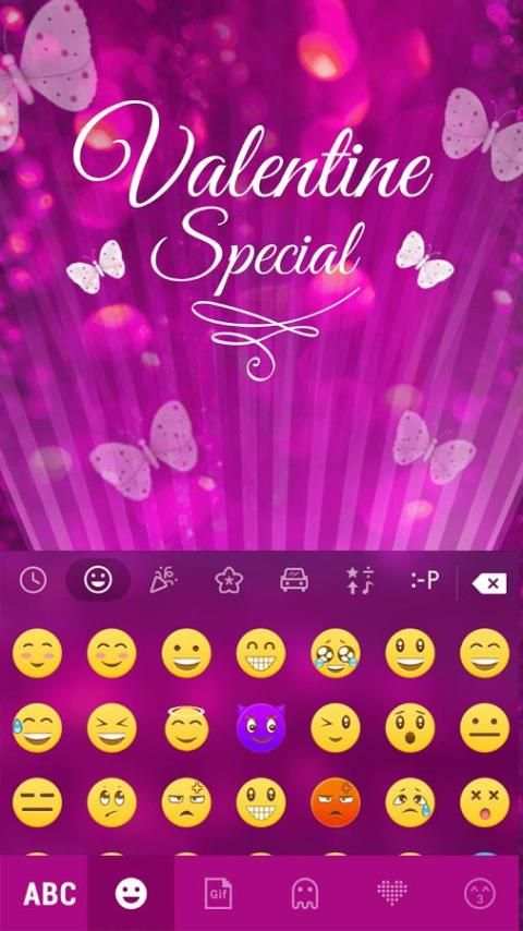 GlitterButterfly KeyboardTheme screenshot 4