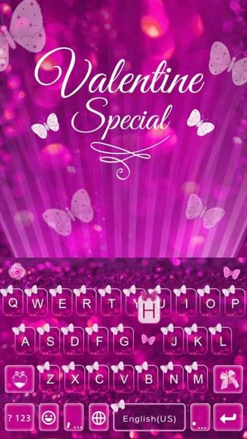 GlitterButterfly KeyboardTheme screenshot 5