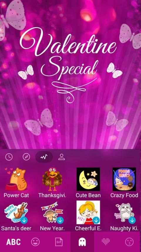 GlitterButterfly KeyboardTheme скриншот 3