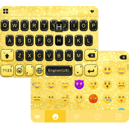Gold &amp; Black Keyboard Theme أيقونة