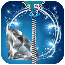 Diamond Butterfly Zipper Lock أيقونة