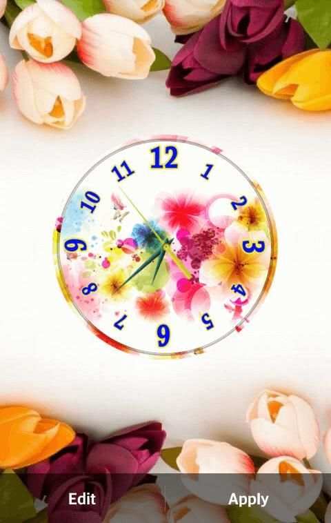 Flower Clock live Wallpaper screenshot 4