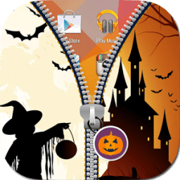 Halloween Zipper Lock Screen иконка