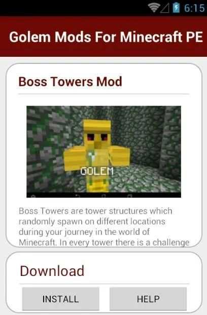 Golem Mods For Minecraft PE screenshot 1