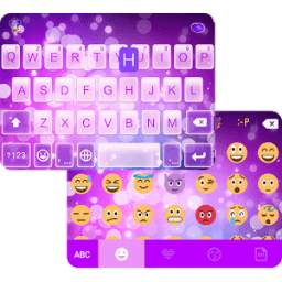 Violet Emoji Keyboard Theme