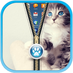 Cat zipper lock Screen icon