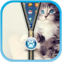 Cat zipper lock Screen