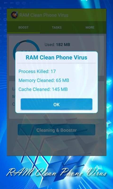 RAM Clean Phone Virus 1 تصوير الشاشة