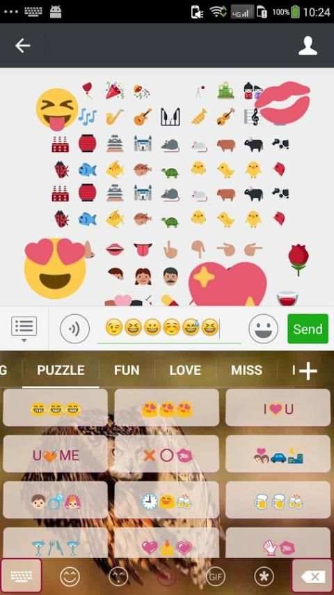 Cute Owl Eva Keyboard -Gif Diy 1 تصوير الشاشة