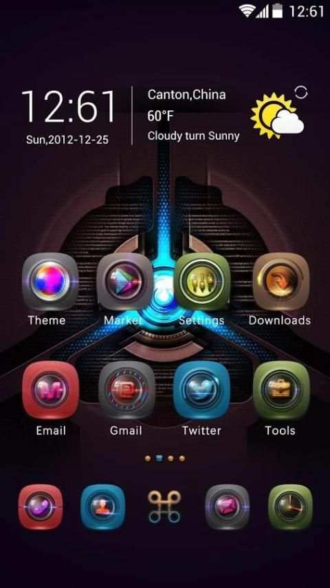 Blue Fire Go Launcher Theme screenshot 5