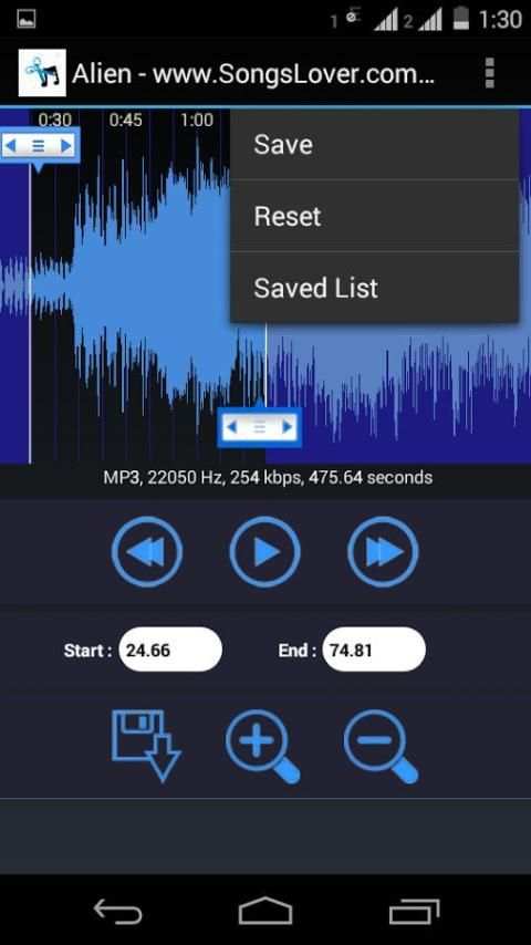 Mp3 Cutter and Ringtone Maker 1 تصوير الشاشة