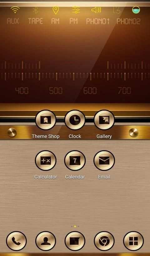 Gold Signal Launcher theme screenshot 2