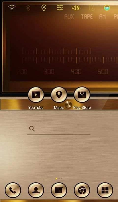 Gold Signal Launcher theme 4 تصوير الشاشة