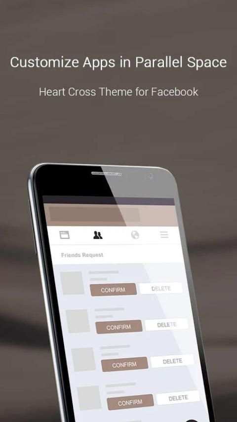 Heart Cross Theme-Facebook स्क्रीनशॉट 1