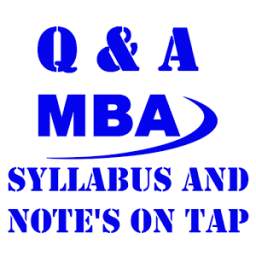 MBA Notes and Syllabus