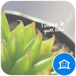 Beautiful green flower theme icon