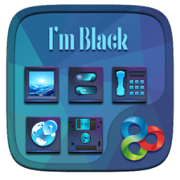 ikon I am black GO Launcher Theme