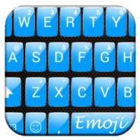 Gloss Blue Emoji Keyboard