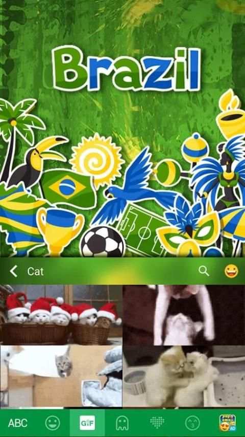 Brazil 2016 Emoji iKeyboard скриншот 4