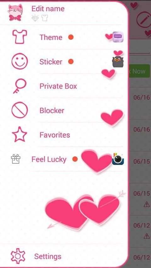 Tema SMS Hello Cutie screenshot 3