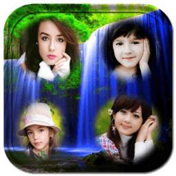 Waterfall photo collage frames