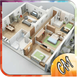 3D Modern House Plan icon