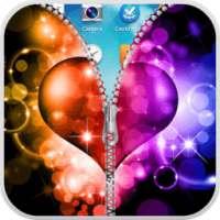 Love Heart Zipper Lock Screen