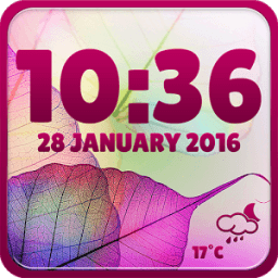 Transparent Clock and Weather icon