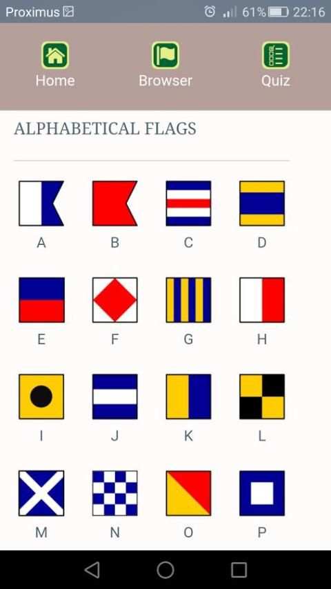 ICS flag trainer screenshot 2
