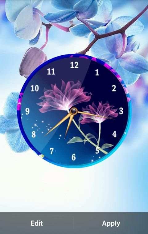 Flower Clock live Wallpaper screenshot 2