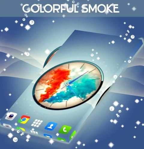 Colorful Smoke Clock LWP screenshot 17