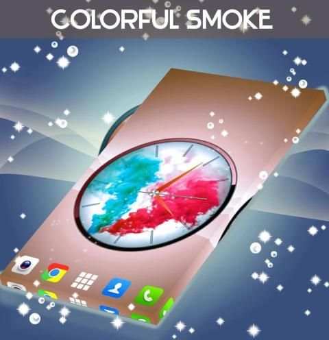 Colorful Smoke Clock LWP screenshot 16