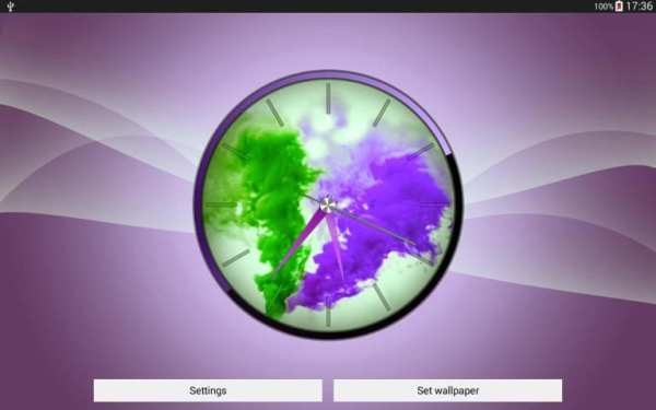 Colorful Smoke Clock LWP screenshot 8
