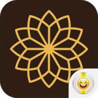 Retro Golden Lotus Stickers on 9Apps