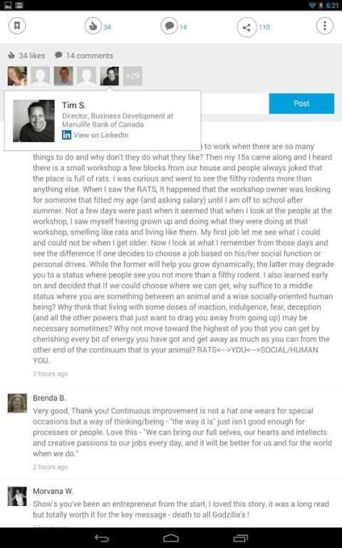 LinkedIn Pulse स्क्रीनशॉट 17