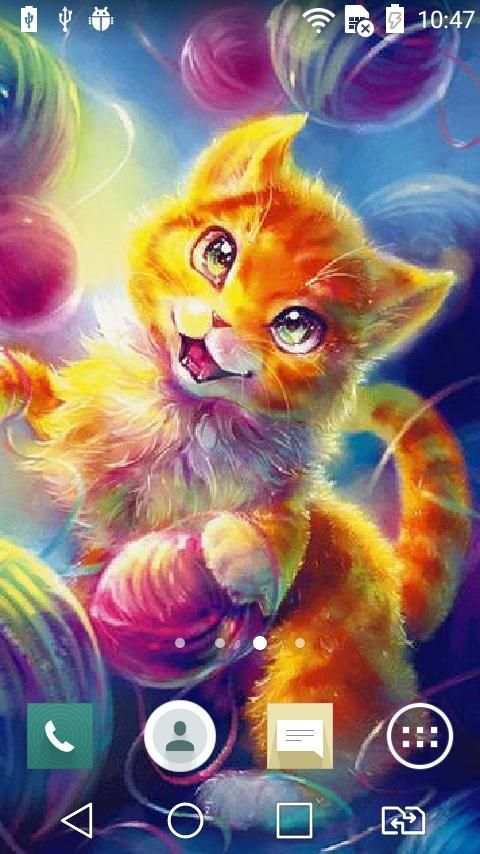 Fluffy kitten live wallpaper screenshot 3
