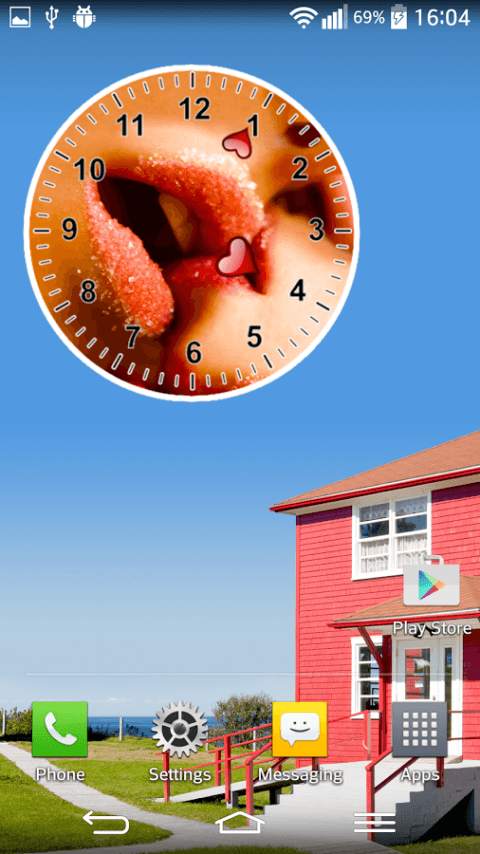 Hot Kiss Clock Widget screenshot 2