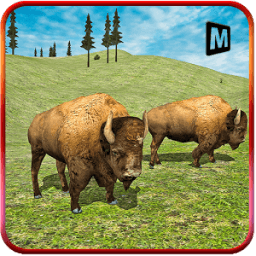 Angry Snow Bison Simulator 3D icon