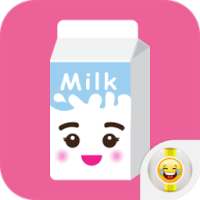 Emoticon Emojis of Milk Box